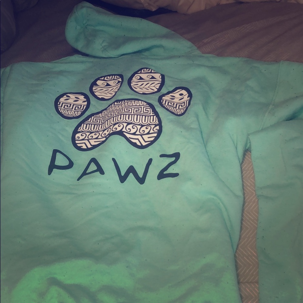 COPY - Paws saves dogs hoodie size medium